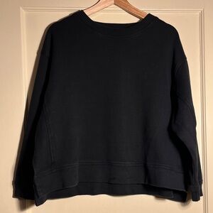 Jarbo | Crewneck Sweatshirt with Side Slits | Black | M/L